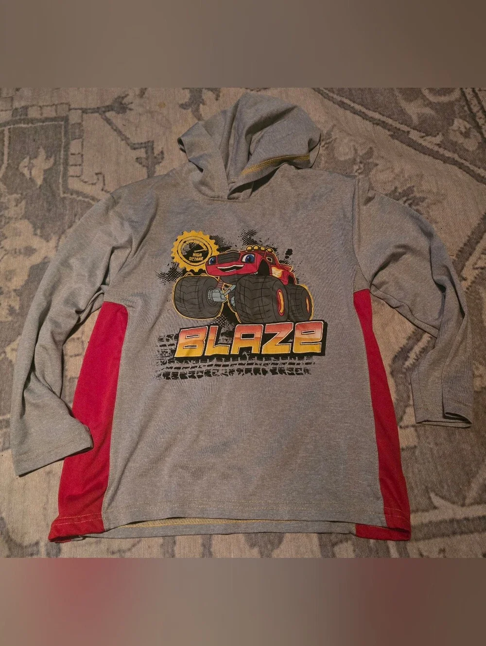 Blaze And The Monster Machines Graphic Hoodie Tee for Kids - Gray & Red